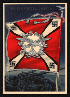 'Flakartillerie', Propaganda Postcard, Third Reich Nazi Germany