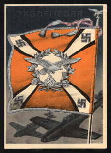 'Jagpflieger', Propaganda Postcard, Third Reich Nazi Germany