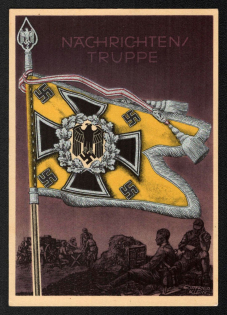 'News Troop', Propaganda Postcard, Third Reich Nazi Germany