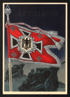 'Artillery', Propaganda Postcard, Third Reich Nazi Germany