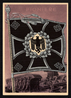 'Pioneers', Propaganda Postcard, Third Reich Nazi Germany