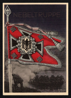 'Fog Troops', Propaganda Postcard, Third Reich Nazi Germany