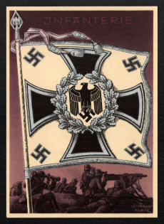 'Jnfantry', Propaganda Postcard, Third Reich Nazi Germany