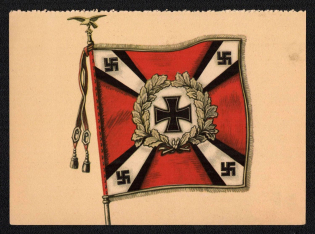 'War Victim Wall Calendar of National Socialist War Victim Care', Propaganda Postcard, Third Reich Nazi Germany