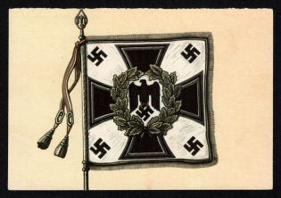 1944 'War Victims Wall Calendar of the National Socialist War Victims' Organisation', Propaganda Postcard, Third Reich Nazi Germany