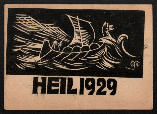 1929 'Heil 1929', Propaganda Postcard, Third Reich Nazi Germany