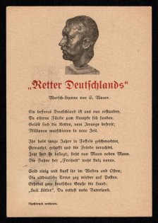 1939 'Savior Germany', Propaganda Postcard, Third Reich Nazi Germany