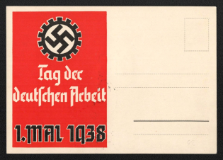 1938 'Day Dee German Work', Propaganda Postcard, Third Reich Nazi Germany