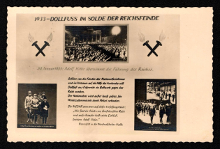 1941 '1933 Doll Foot in the Soldier of the Reich Enemies', Propaganda Postcard, Third Reich Nazi Germany