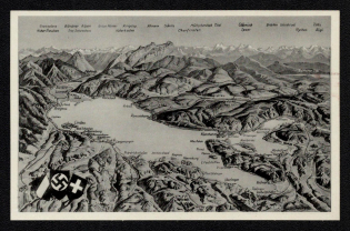 'Bodensee Panorama', Propaganda Postcard, Third Reich Nazi Germany