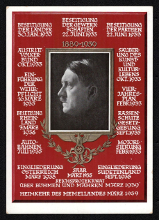 1939 'Homement of the Memelland Marz 1939', Propaganda Postcard, Third Reich Nazi Germany