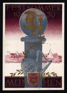 1939 'Festival Munhen 1939', Propaganda Postcard, Third Reich Nazi Germany