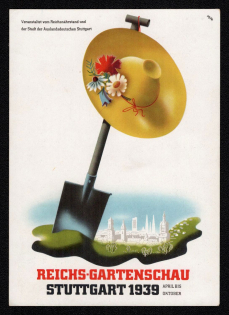 1939 'Reich Nutrition and the City of German Stuttgart Abroad. Reichs-Gartenschau Stuttgart 1939', Propaganda Postcard, Third Reich Nazi Germany