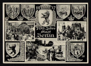1937 '700 Years of the City of Berlin', Propaganda Postcard, Third Reich Nazi Germany