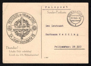 1943 '19 September 1943 Wehrkampftag Der Sa', Propaganda Postcard, Third Reich Nazi Germany