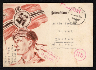 1944 'German Military', Propaganda Postcard, Third Reich Nazi Germany