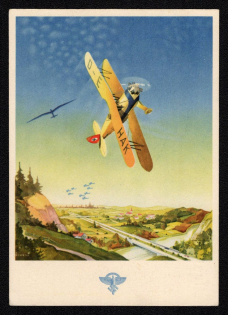 1938 'Hanover Flight Day', Propaganda Postcard, Third Reich Nazi Germany