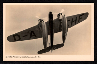 'Heinkel Seemehrzweckflugzei He 115', Propaganda Postcard, Third Reich Nazi Germany