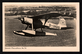 'Heinkel Sea Reconnaissance He 114', Propaganda Postcard, Third Reich Nazi Germany