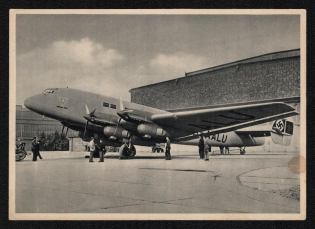 1937 'Junkers Work - Quality Work! Fully Large-scale Space Flight Junkers-Ju 90', Propaganda Postcard, Third Reich Nazi Germany