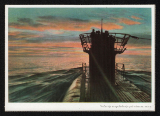 1944 'Evening Mood at the Calm Sea', Propaganda Postcard, Third Reich Nazi Germany