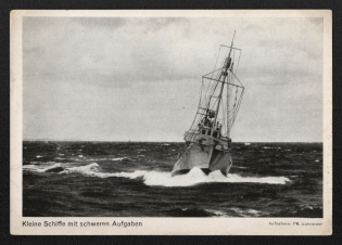 'Small Ships with Difficult Tasks', Propaganda Postcard, Third Reich Nazi Germany
