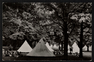 1939 'Tent Camp', Propaganda Postcard, Third Reich Nazi Germany