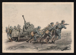 1940 'German Soldiers', Propaganda Postcard, Third Reich Nazi Germany