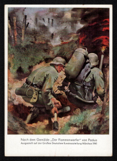 1941 'After the Painting 'The Flame Verver' From Padua Exhibited at the Great German Art Exhibition Munich 1941', Propaganda Postcard, Third Reich Nazi Germany