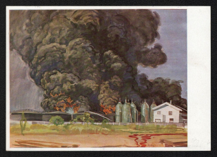 1941 'After a Stuka Attack', Propaganda Postcard, Third Reich Nazi Germany