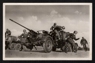 1940 'German Wehrmacht Alarm Flack is Stating', Propaganda Postcard, Third Reich Nazi Germany