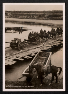 1939 'Advance Across the San Near Jaroslav', Propaganda Postcard, Third Reich Nazi Germany