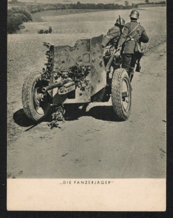 1938 'The Panzer Hunters', Propaganda Postcard, Third Reich Nazi Germany