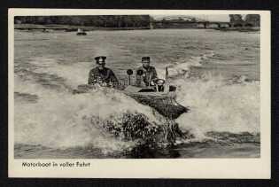 1939 'Motorboat at Full Speed', Propaganda Postcard, Third Reich Nazi Germany