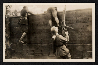 1934 'Our Reichswehr Escaladier Wall', Propaganda Postcard, Third Reich Nazi Germany
