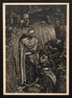 'Munich. House of German Art Franz Eichhorst remembrance of Stalingrad', Propaganda Postcard, Third Reich Nazi Germany