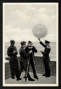 1939 'Our Air Force Wind Measurement for Overland Flights', Propaganda Postcard, Third Reich Nazi Germany