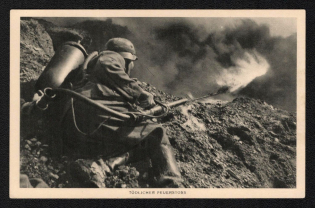 'Deadly Fire Kick', Propaganda Postcard, Third Reich Nazi Germany