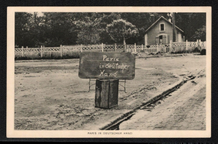 'Paris in German Hands', Propaganda Postcard, Third Reich Nazi Germany