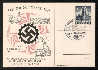 1941 'Day of the Stamp 1941', Propaganda Postcard, Third Reich Nazi Germany