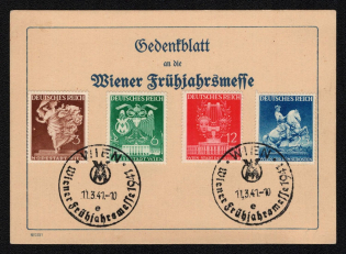 1941 'Memorial Leaf to the Vienna Spring Fair', Propaganda Postcard, Third Reich Nazi Germany