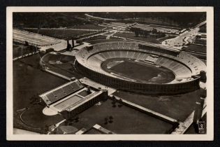 1936 'Reichsportfeld, Olympic Stadium Official Olympic Postcard in Favor of the Olympics Fund', Propaganda Postcard, Third Reich Nazi Germany