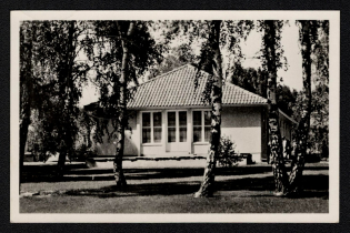 1938 'Olympic Village. Residential Building on the Upper Dorfaue', Propaganda Postcard, Third Reich Nazi Germany