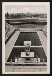 'Reichsportfeld. View from the Swimming Stadium', Propaganda Postcard, Third Reich Nazi Germany