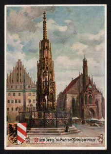 1935 'Nuremberg the Stadtder Reich Party Days', Propaganda Postcard, Third Reich Nazi Germany