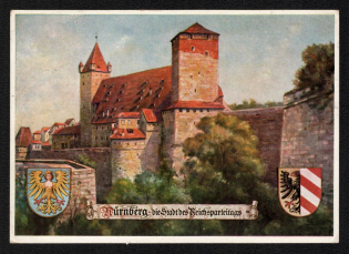 1942 'Nuremberg, the Stadtdes Reich Party Day', Propaganda Postcard, Third Reich Nazi Germany