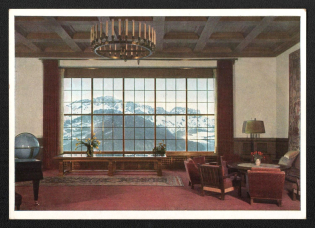'Berghof Wachenfeld View from the Large Hall on the Untersberg', Propaganda Postcard, Third Reich Nazi Germany
