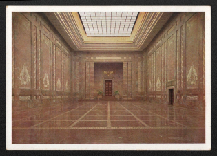 'New Reich Chancellery Berlin Architect Professor Albert Speer Mosaic Hall', Propaganda Postcard, Third Reich Nazi Germany