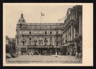 1940 DANZIG 'Seat of the Ceasefire Commission - Nassauer Hof Wiesbaden - 27.6.1940', Propaganda Postcard, Third Reich Nazi Germany