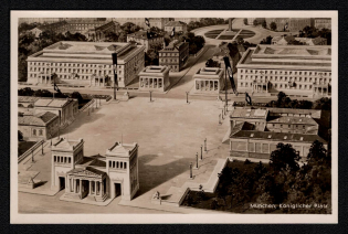'Munich, Royal Square', Propaganda Postcard, Third Reich Nazi Germany